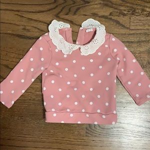 Baby Gap scalloped lace collar sweater